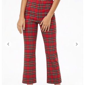 Forever 2 Red Plaid High Waisted Pants 